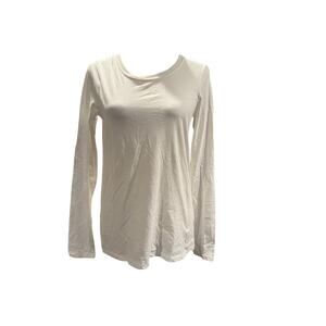 NWT ATM Anthony Thomas Melillo Long Sleeve 100% Cotton White T-Shirt-Size Small